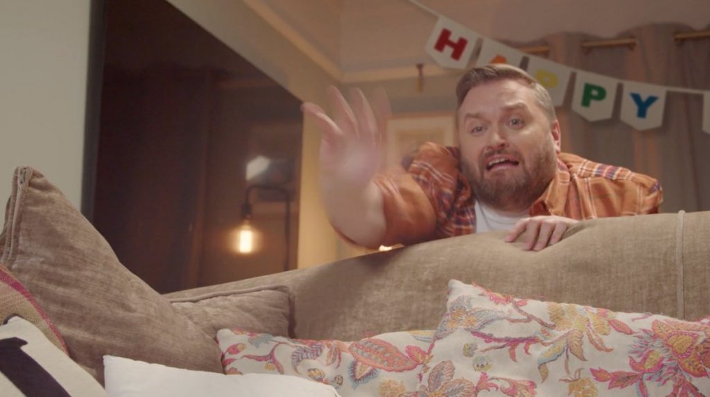 Dad tries to save vase in new pointr express promo video